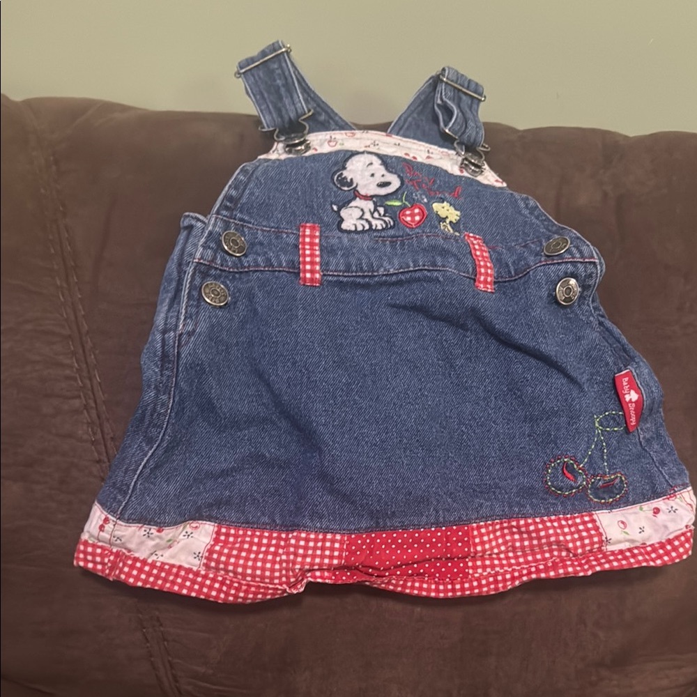 Denim Kids Overalls with Embroidered Design